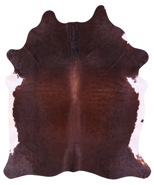 Brown & White Natural Cowhide Rug - XX-Large 8' 0