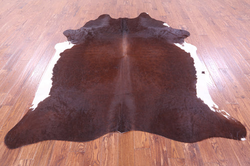Brown & White Natural Cowhide Rug - XX-Large 8' 0
