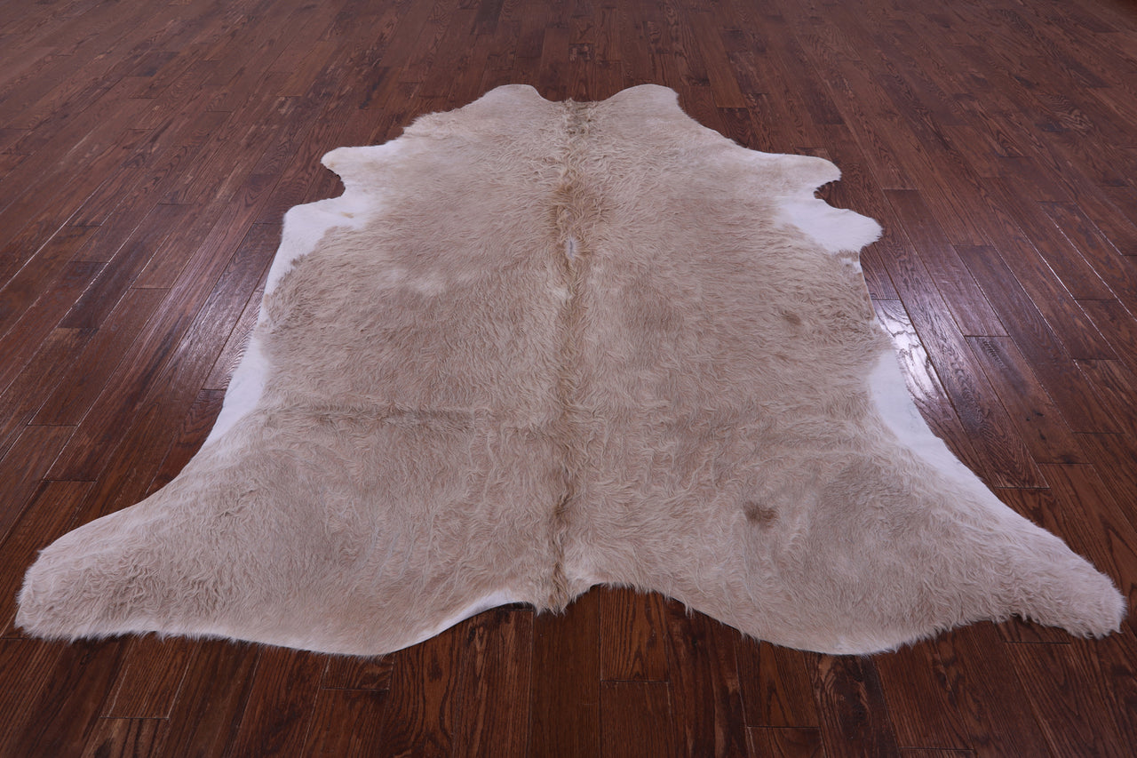 Beige Natural Cowhide Rug - XX-Large 8' 2"H x 7' 2"W