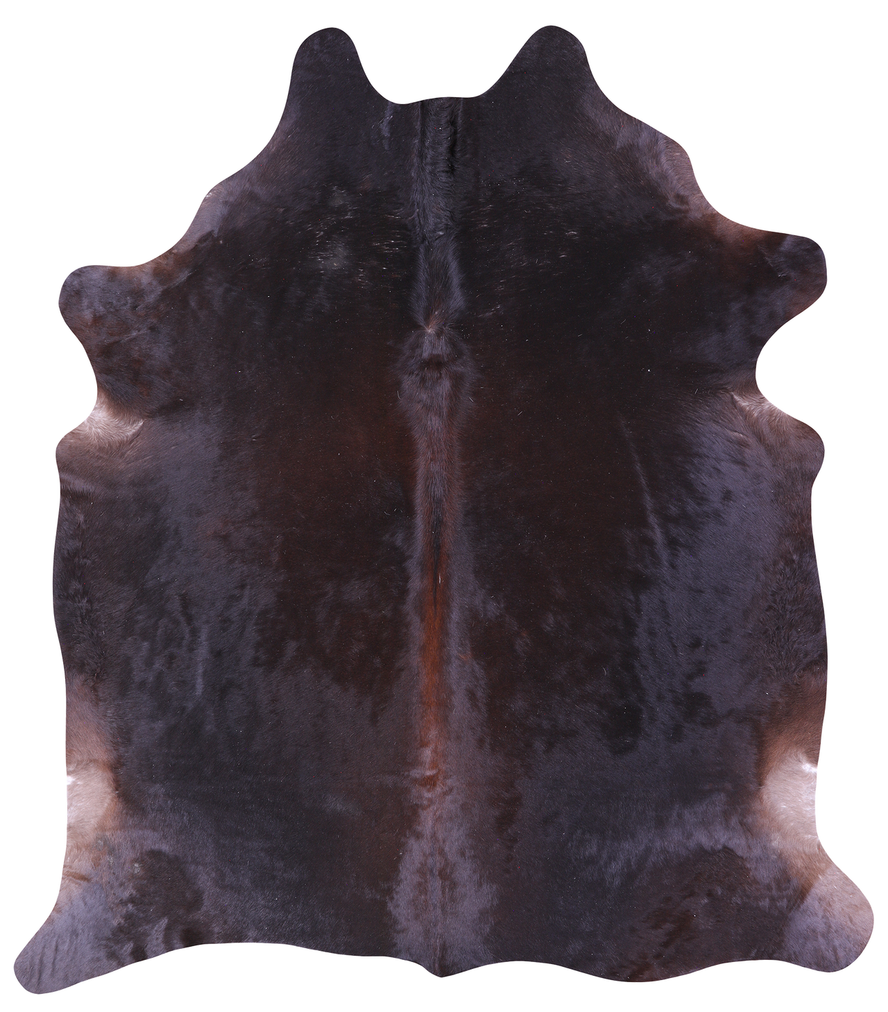 Dark Brown Natural Cowhide Rug - XX-Large 8' 0"H x 6' 10"W