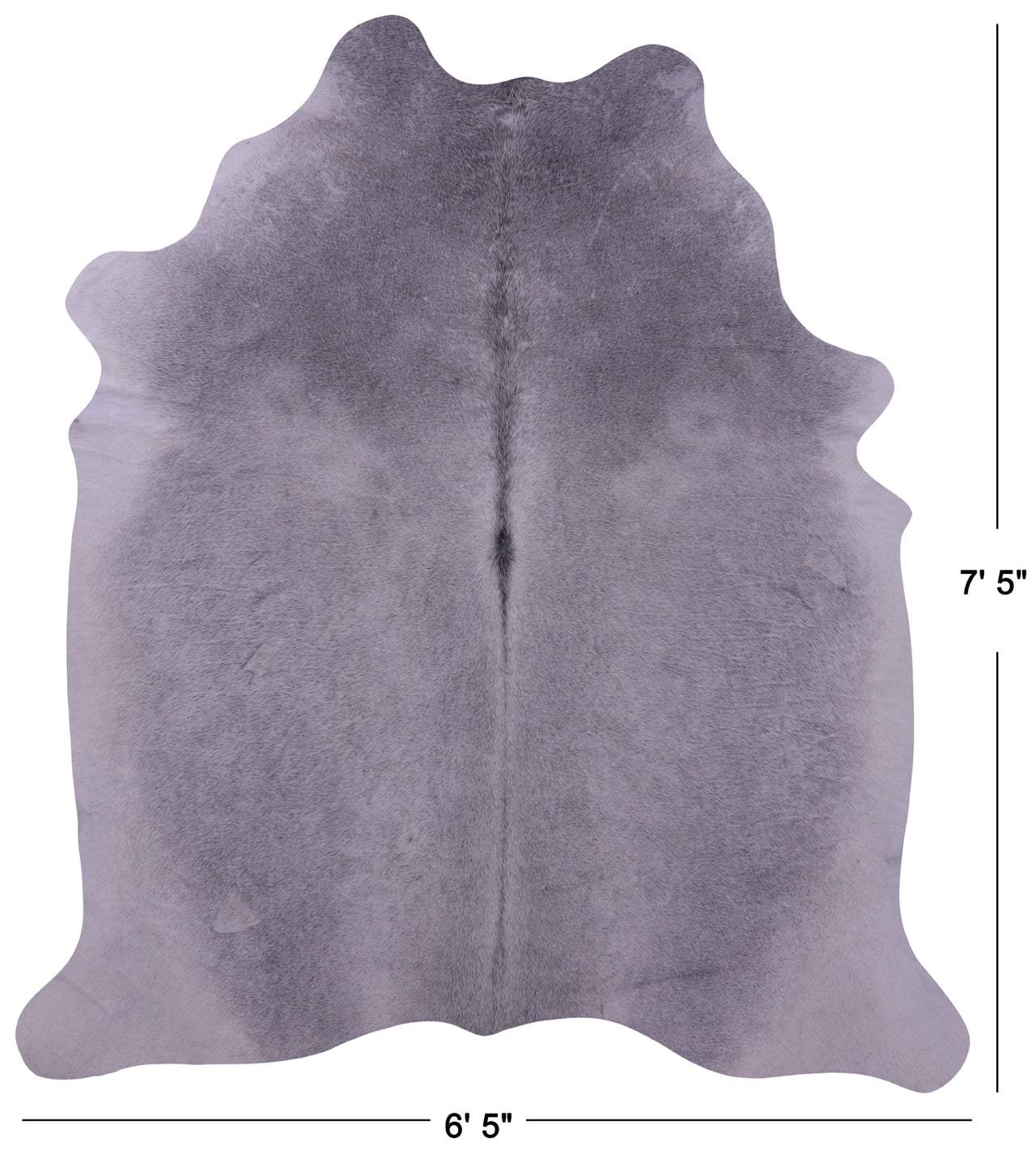 Grey Natural Cowhide Rug - XX-Large 7' 5"H x 6' 5"W