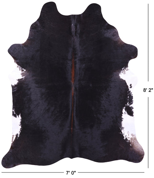 Black & White Natural Cowhide Rug - XX-Large 8' 2