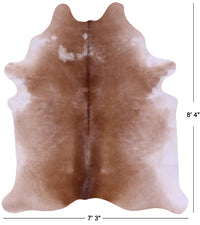 Thumbnail for Light Brown Natural Cowhide Rug - XX-Large 8' 4