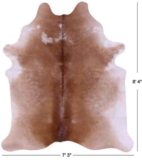 Light Brown Natural Cowhide Rug - XX-Large 8' 4