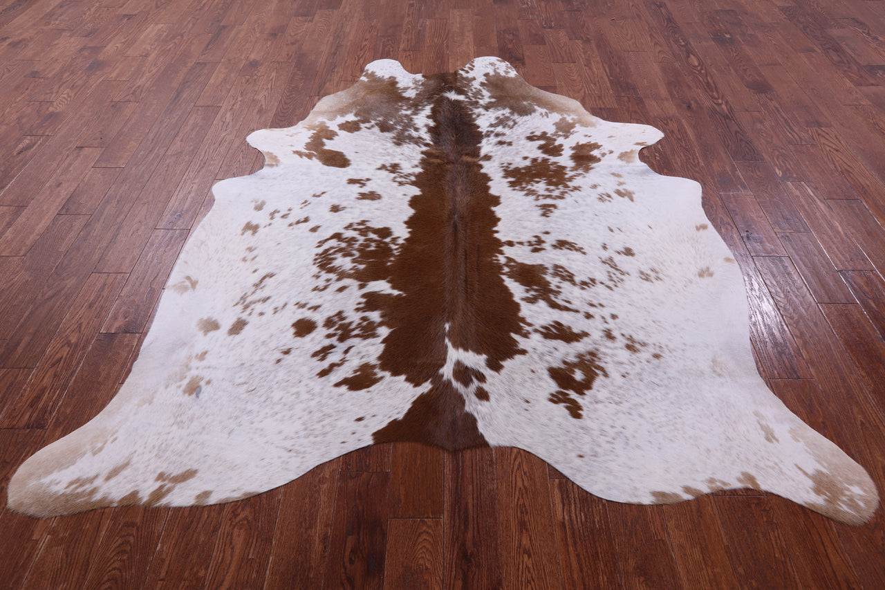 Brown Salt & Pepper Natural Cowhide Rug - XX-Large 7' 8"H x 6' 9"W