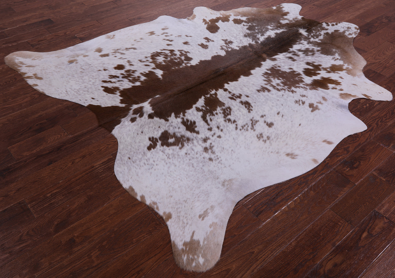 Brown Salt & Pepper Natural Cowhide Rug - XX-Large 7' 8"H x 6' 9"W