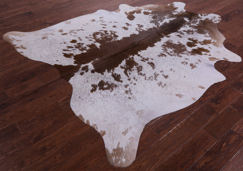 Brown Salt & Pepper Natural Cowhide Rug - XX-Large 7' 8