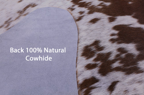 Brown Salt & Pepper Natural Cowhide Rug - XX-Large 7' 8