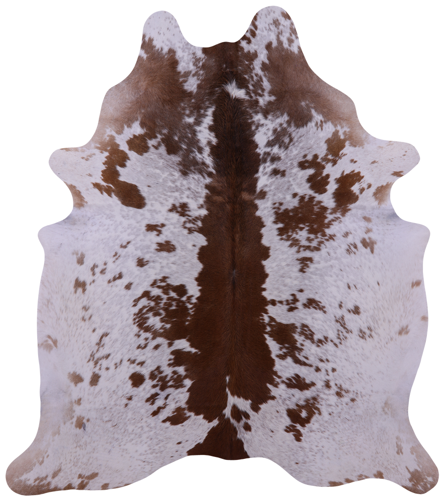 Brown Salt & Pepper Natural Cowhide Rug - XX-Large 7' 8"H x 6' 9"W
