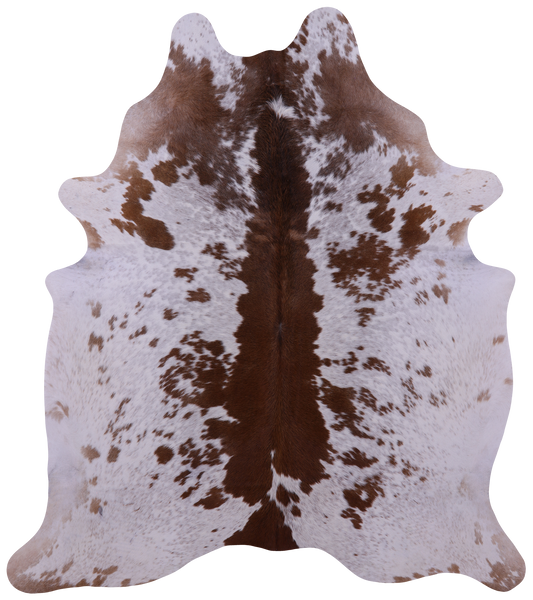 Brown Salt & Pepper Natural Cowhide Rug - XX-Large 7' 8"H x 6' 9"W
