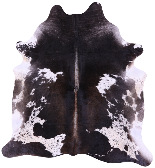Brown & White Natural Cowhide Rug - XX-Large 7' 4