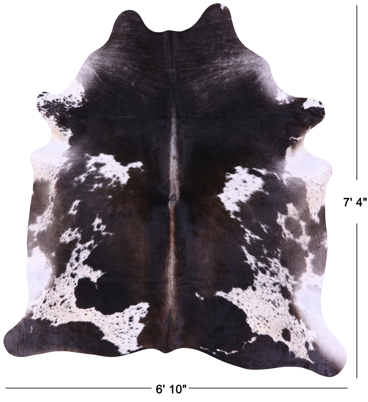 Brown & White Natural Cowhide Rug - XX-Large 7' 4"H x 6' 10"W
