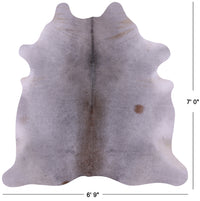 Thumbnail for Grey Natural Cowhide Rug - X-Large 7' 0