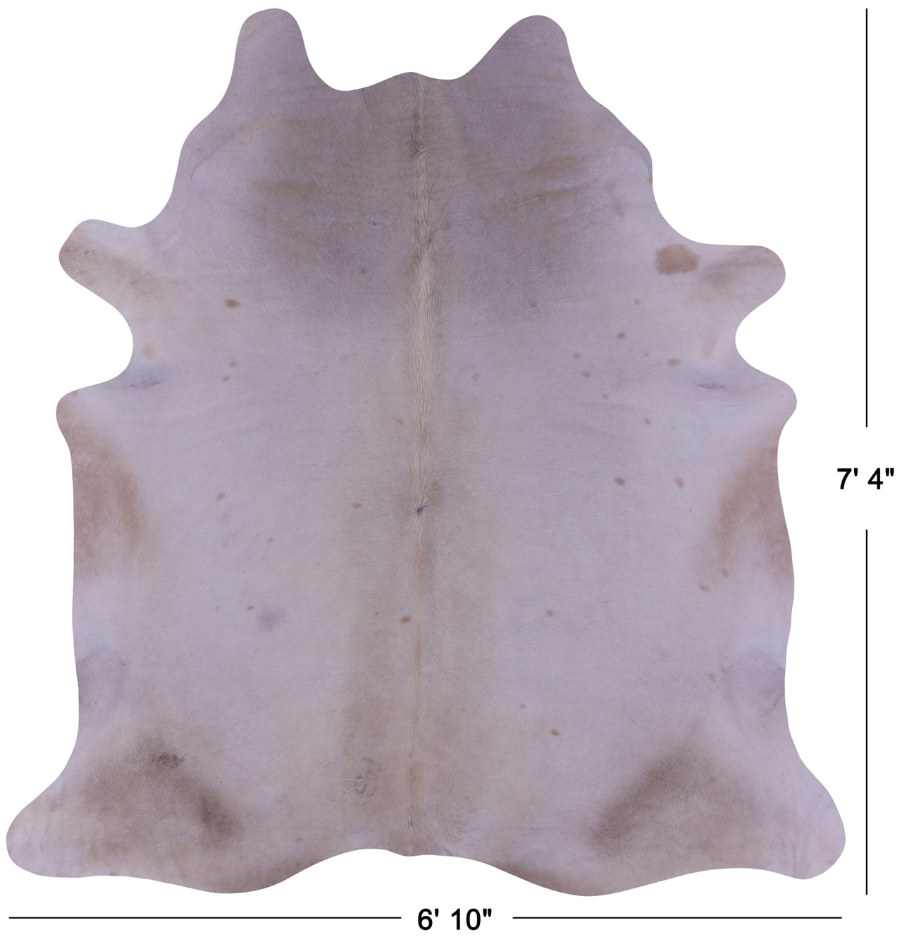 Beige Natural Cowhide Rug - XX-Large 7' 4"H x 6' 10"W