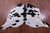 Black Salt & Pepper Natural Cowhide Rug - X-Large 6' 9"H x 6' 6"W
