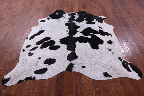 Black Salt & Pepper Natural Cowhide Rug - X-Large 6' 9
