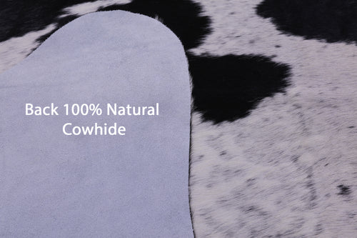 Black Salt & Pepper Natural Cowhide Rug - X-Large 6' 9
