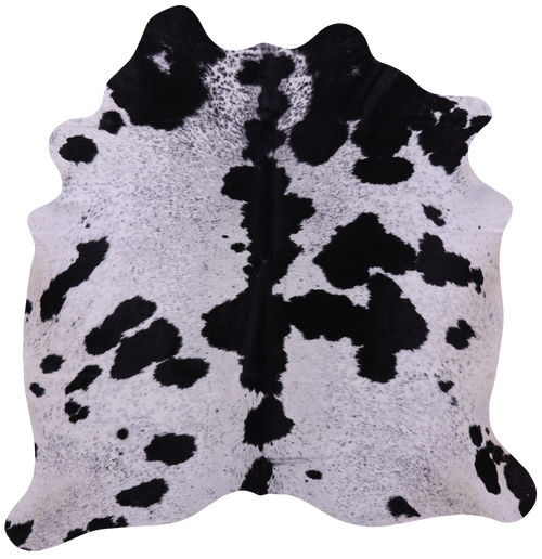 Black Salt & Pepper Natural Cowhide Rug - X-Large 6' 9