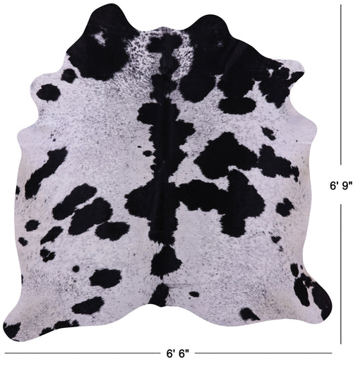 Black Salt & Pepper Natural Cowhide Rug - X-Large 6' 9