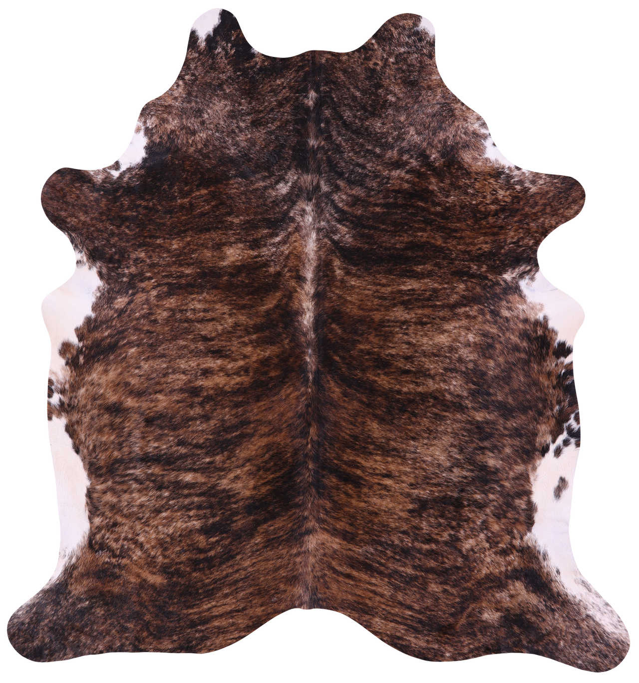 Brindle Natural Cowhide Rug - X-Large 7' 3"H x 6' 9"W