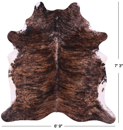 Brindle Natural Cowhide Rug - X-Large 7' 3