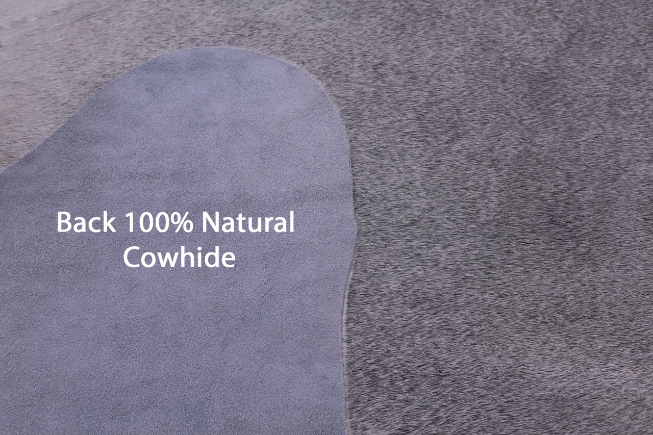 Grey Natural Cowhide Rug - X-Large 7' 1"H x 6' 3"W