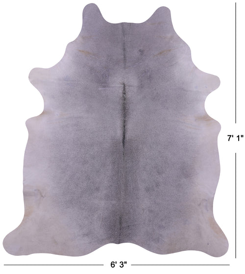 Grey Natural Cowhide Rug - X-Large 7' 1