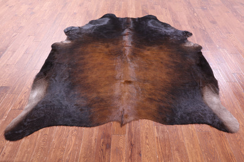 Dark Brown Natural Cowhide Rug - XX-Large 7' 7