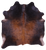 Dark Brown Natural Cowhide Rug - XX-Large 7' 7"H x 7' 1"W