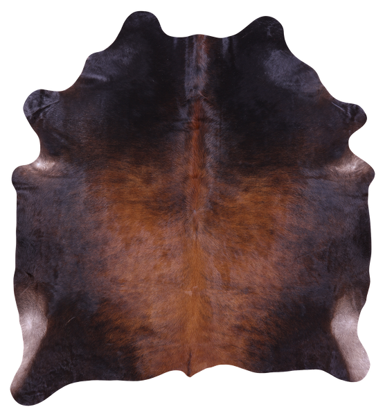 Dark Brown Natural Cowhide Rug - XX-Large 7' 7"H x 7' 1"W