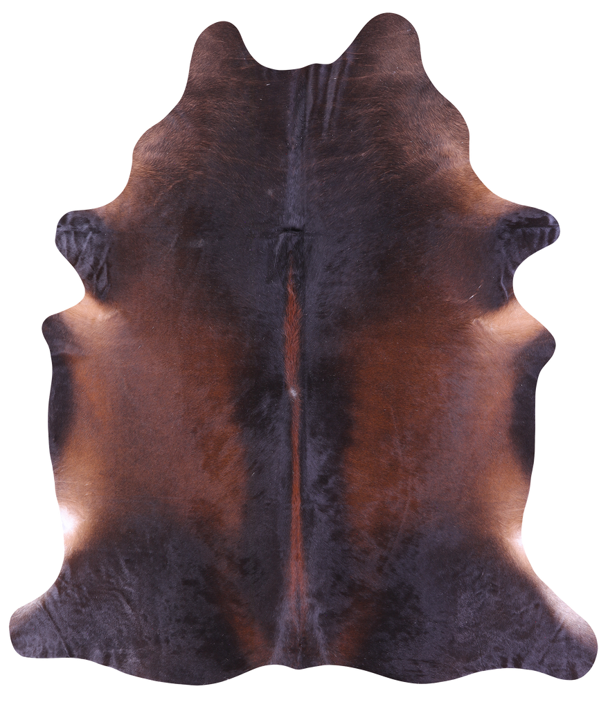 Dark Brown Natural Cowhide Rug - XX-Large 8' 0"H x 7' 0"W