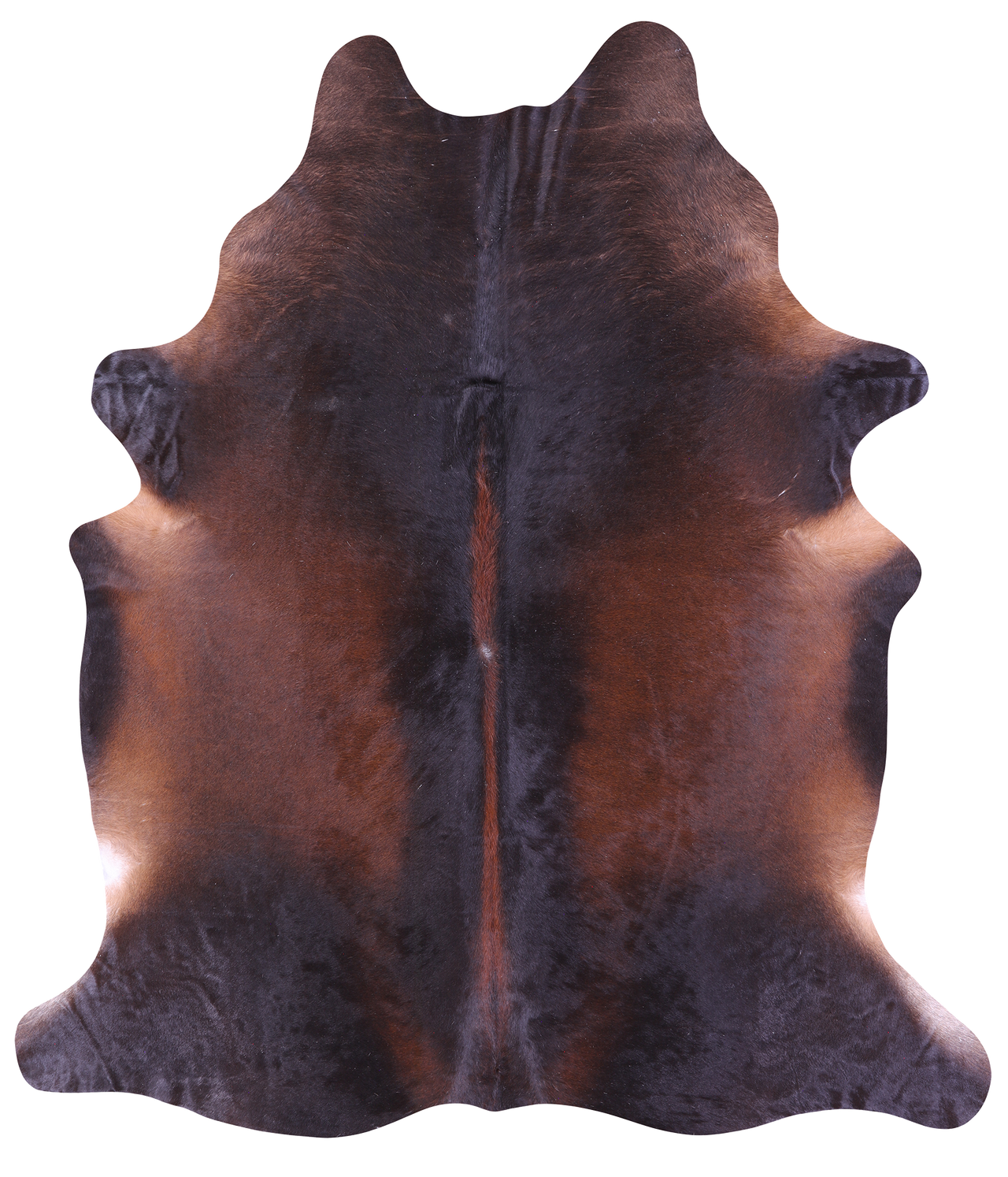 Dark Brown Natural Cowhide Rug - XX-Large 8' 0"H x 7' 0"W