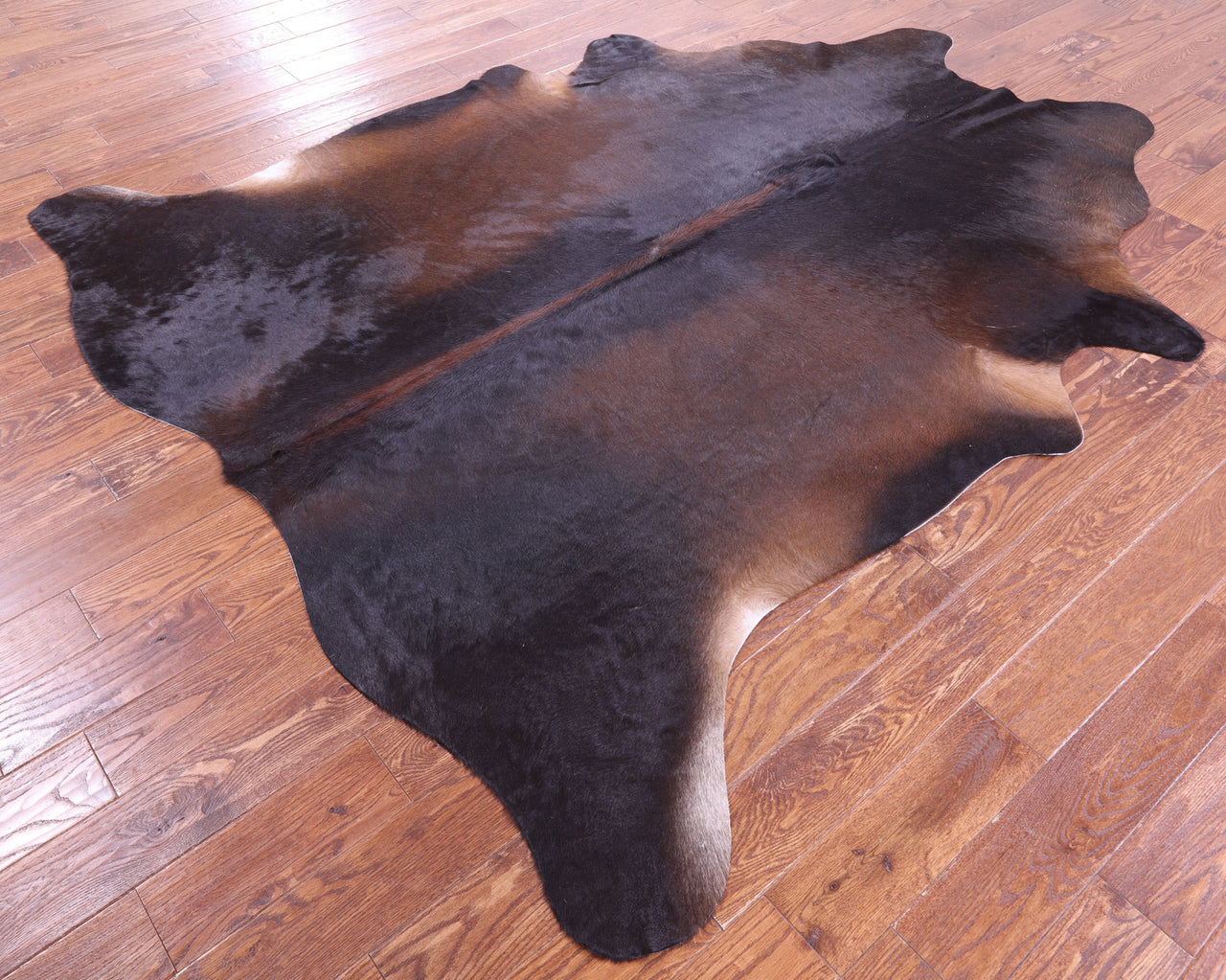 Dark Brown Natural Cowhide Rug - XX-Large 8' 0"H x 7' 0"W