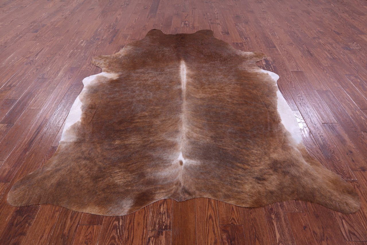 Light Brindle Natural Cowhide Rug - XX-Large 8' 1"H x 6' 9"W