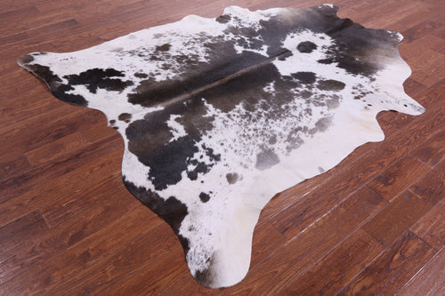 Brown Salt & Pepper Natural Cowhide Rug - XX-Large 7' 9
