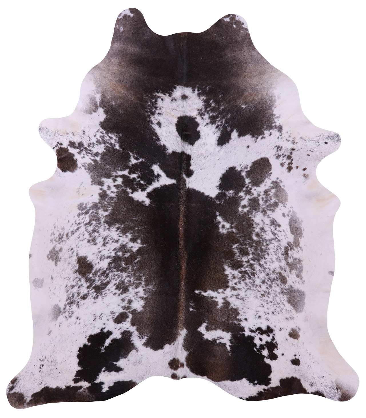 Brown Salt & Pepper Natural Cowhide Rug - XX-Large 7' 9"H x 6' 10"W
