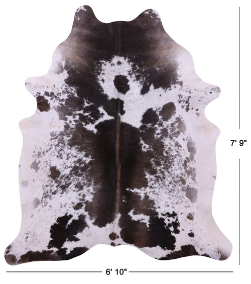 Brown Salt & Pepper Natural Cowhide Rug - XX-Large 7' 9