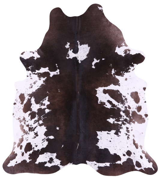 Brown Salt & Pepper Natural Cowhide Rug - XX-Large 7' 4"H x 6' 7"W