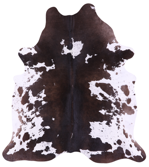 Brown Salt & Pepper Natural Cowhide Rug - XX-Large 7' 4