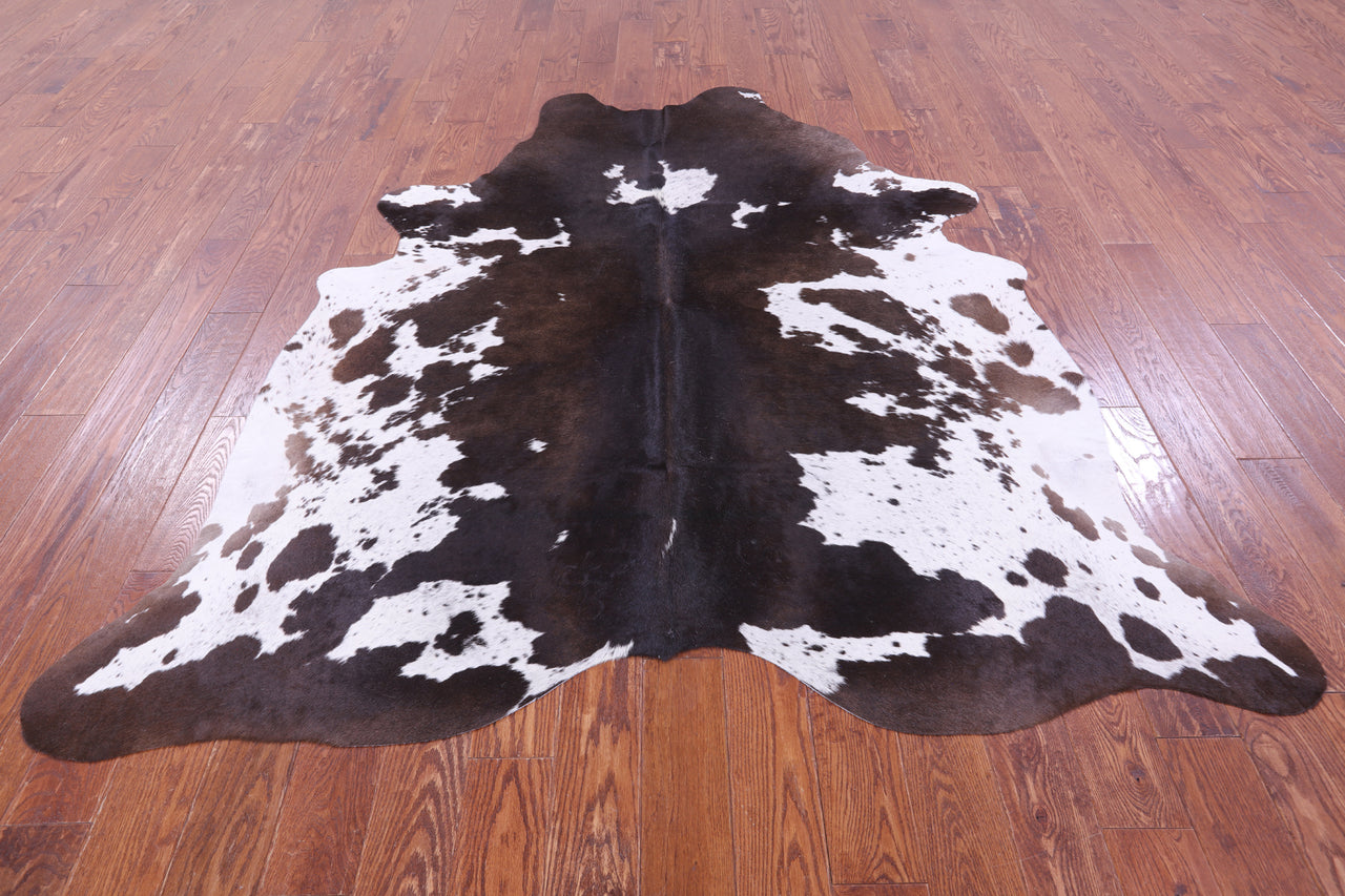 Brown Salt & Pepper Natural Cowhide Rug - XX-Large 7' 4"H x 6' 7"W