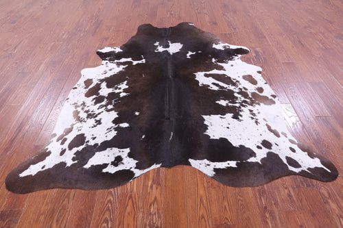 Brown Salt & Pepper Natural Cowhide Rug - XX-Large 7' 4