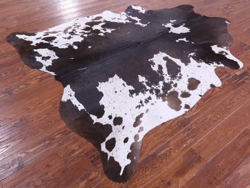 Brown Salt & Pepper Natural Cowhide Rug - XX-Large 7' 4