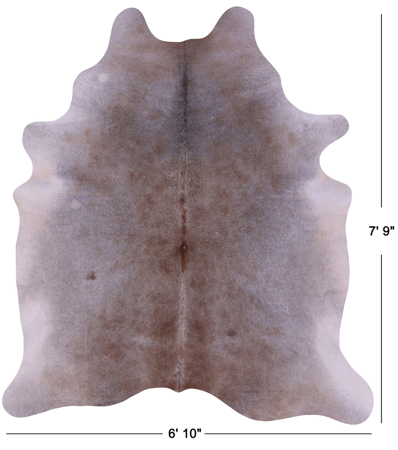 Grey Natural Cowhide Rug - XX-Large 7' 9"H x 6' 10"W