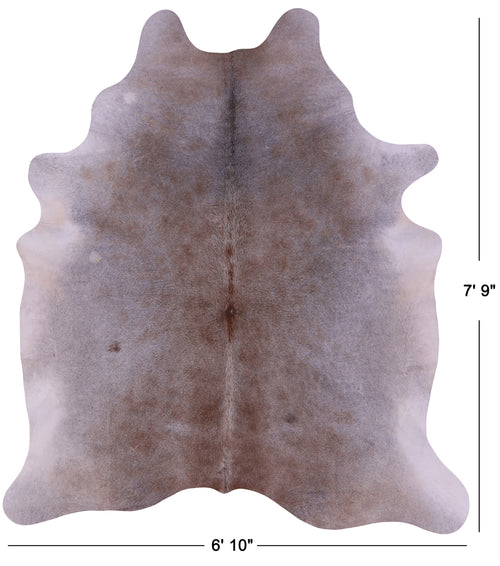 Grey Natural Cowhide Rug - XX-Large 7' 9