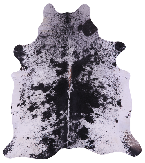 Black Salt & Pepper Natural Cowhide Rug - XX-Large 7' 8