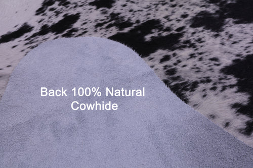 Black Salt & Pepper Natural Cowhide Rug - XX-Large 7' 8