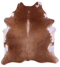 Thumbnail for Brown & White Natural Cowhide Rug - XX-Large 8' 0