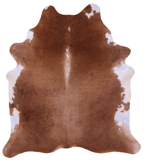 Brown & White Natural Cowhide Rug - XX-Large 8' 0