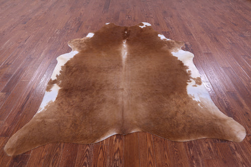 Brown & White Natural Cowhide Rug - XX-Large 8' 0