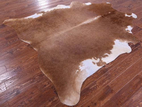 Brown & White Natural Cowhide Rug - XX-Large 8' 0